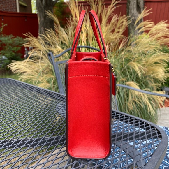 NWT Coach Mini Cashin Tote Bag (Sport Red) - Picture 4 of 7